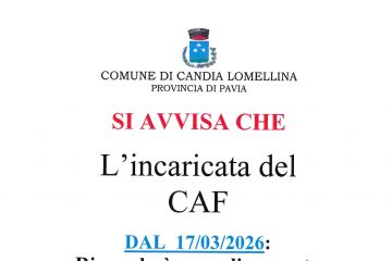 Avviso per servizio Caf